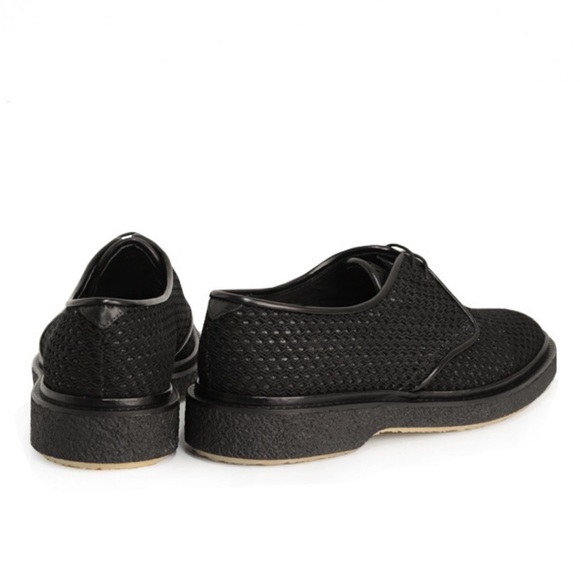 ADIEU PARIS TYPE 1 DERBY SHOE IN BLACK PERFORATED FABRIC Size 45 (US 12) - Picture 2 of 15